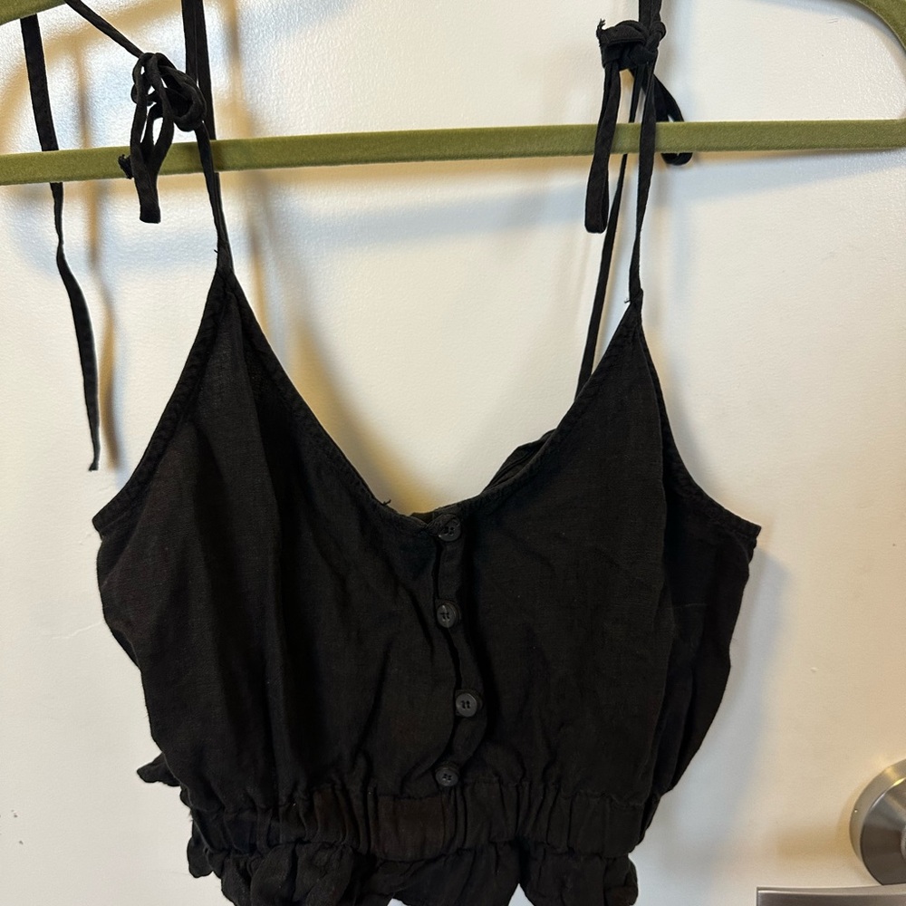 Zara black crop top
